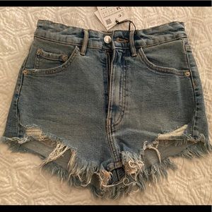 Zara Hi Rise Denim Shorts